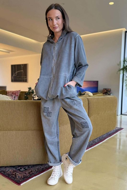 Anine Soft Touch Patch Jogger Washed Grey